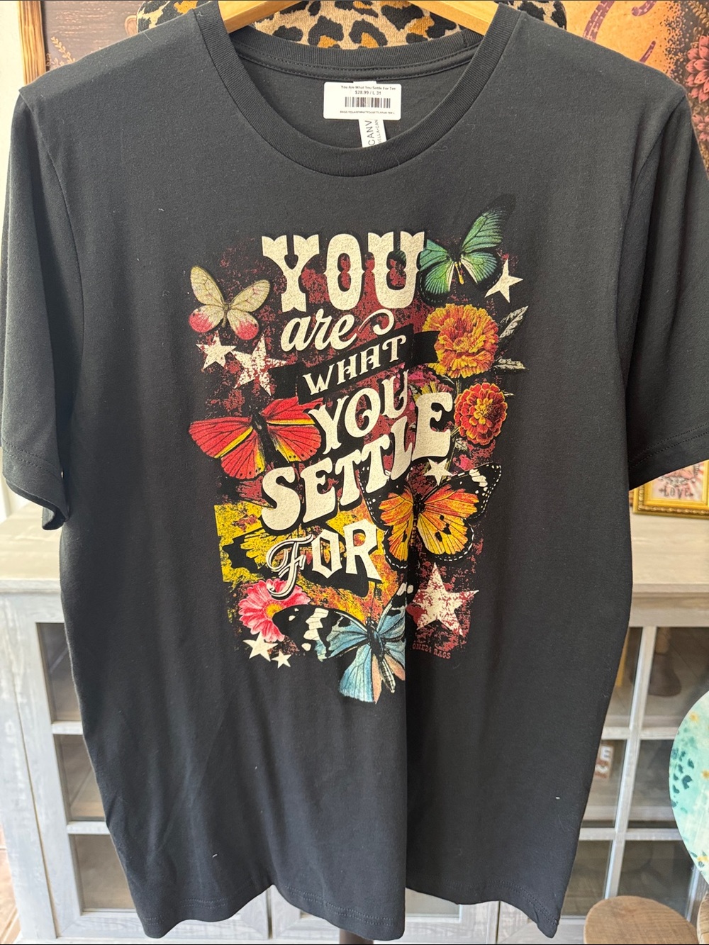 NWT ONE24 Women's "Settle For"  Tee  Size Large